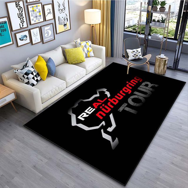 Useful Home Teppich Nürburgring F1 Internationale Rennstrecke, Schwarz, B/T: 120 x 80 cm - Bild 1
