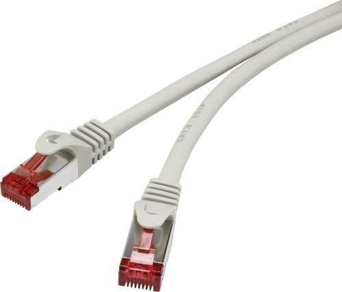 Renkforce RJ45 Patchkabel CAT 6 S/FTP Ethernet LAN Kabel Grau 30 m mit Rastnasenschutz und vergoldeten Steckkontakten - Bild 1