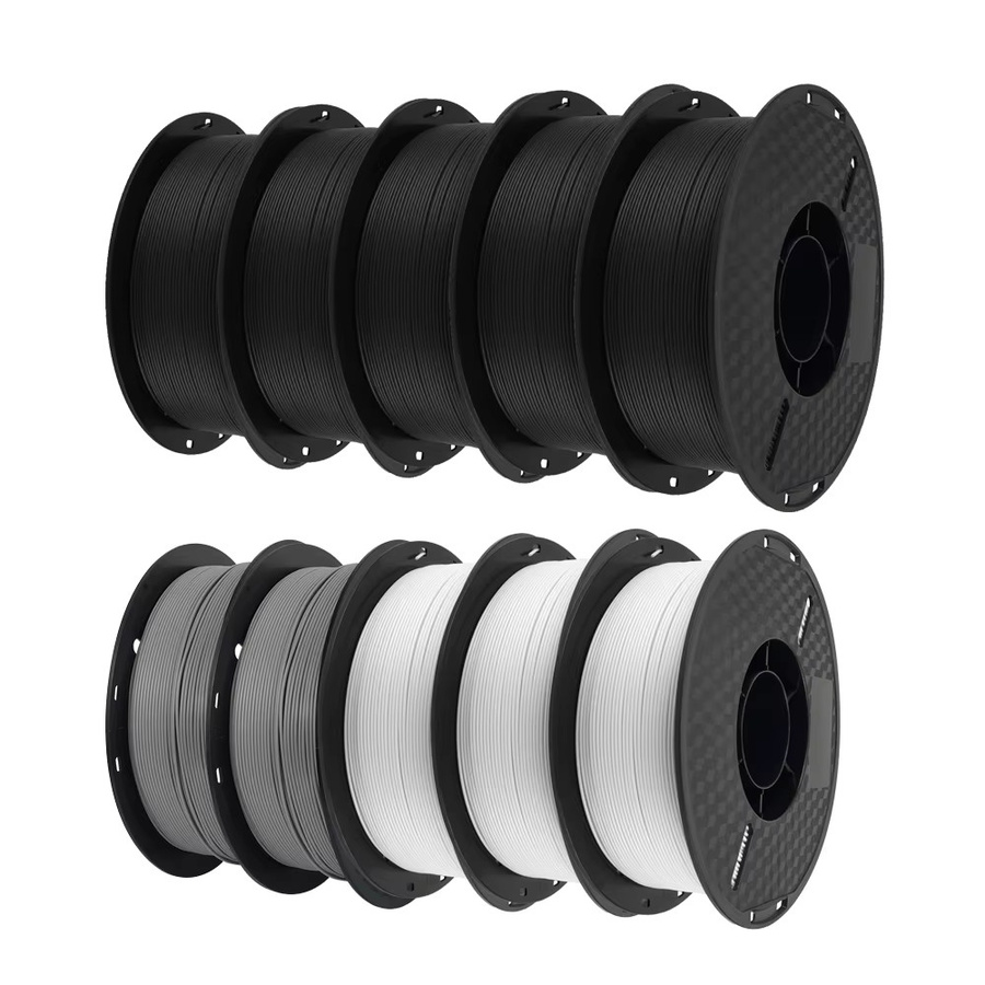 KINGROON Hochgeschwindigkeits-PLA-Filament für FDM-3D-Drucker, 1,75 mm, Mischfarbe (Multicolor/Weiß) - Bild 7
