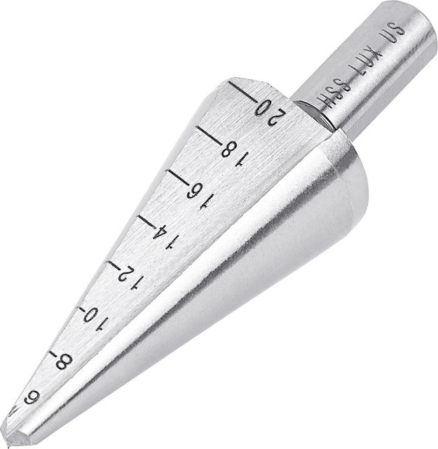LUX-TOOLS HSS Blechschälbohrer aus Stahl in Silber, Durchmesser: 6 mm, Tiefe: 20 mm - Bild 1