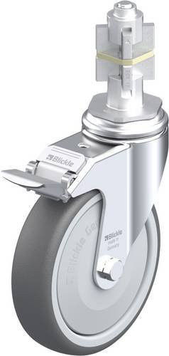 Blickle LKRA-PATH 126KF-11-FI-E17 Lenkrolle mit Feststeller in Grau und Silber, Rad-Durchmesser: 125 mm, Tragfähigkeit: 120 kg - Bild 1