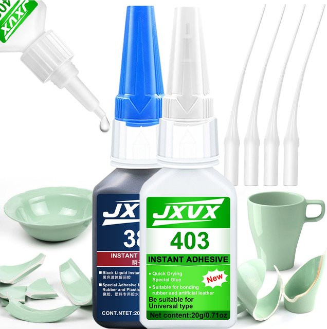 LOOLIFL 403/380 Superkleber Cyanacrylat extra stark wasserfest in Transparent oder Schwarz für Metall Keramik und Glas - Bild 1