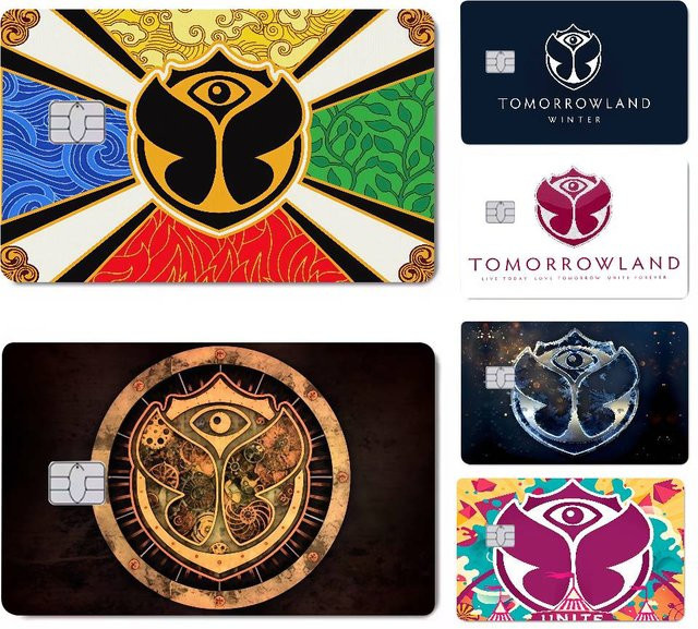Tomorrowland Music Logo Aufkleber Set mit 4 Stück, wasserfeste Dekoration in Multicolour - Bild 1