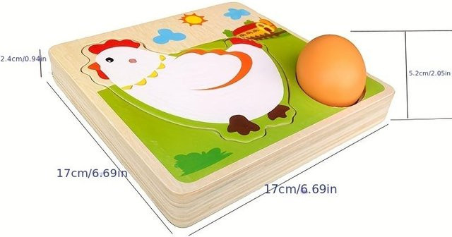 Kidsly Holz 3D Puzzle Küken wachsen, Lernspielzeug, ab 3 Jahre - Bild 1