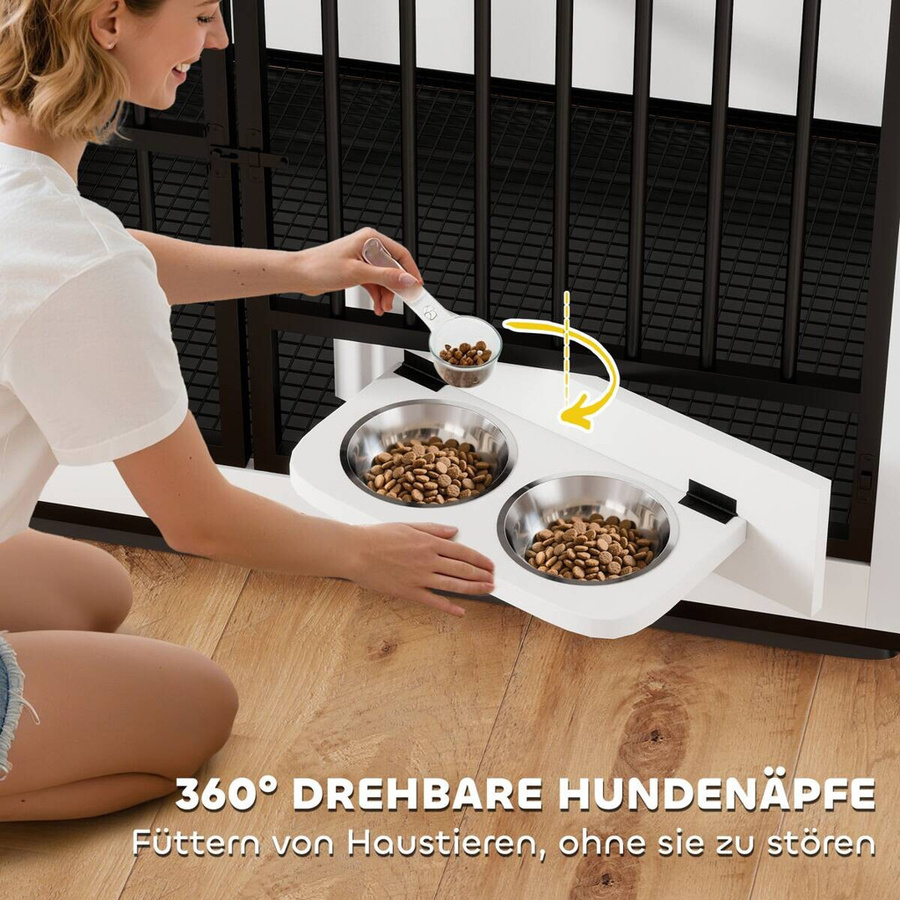 PawHut Hundetreppe aus Metall in Weiß B: 60 cm, H: 68,5 cm, L: 95 cm - Bild 4
