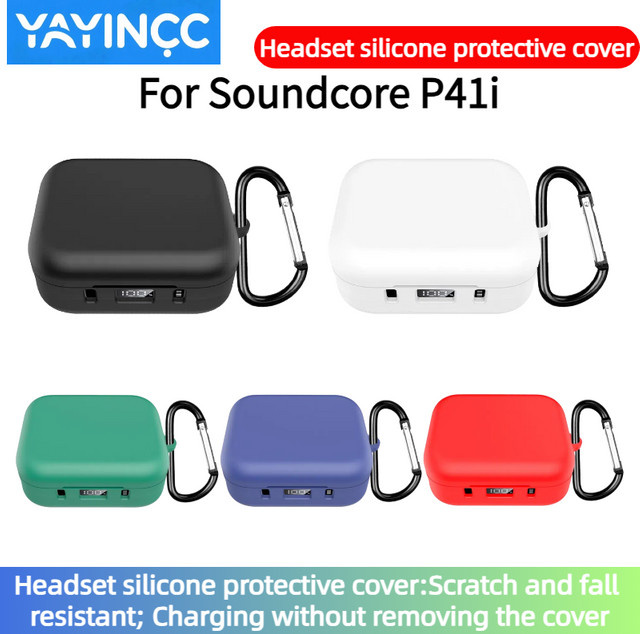 Soundcore Silikon-Schutzhülle für P41i-Ohrhörer mit Haken in Blau - Bild 1