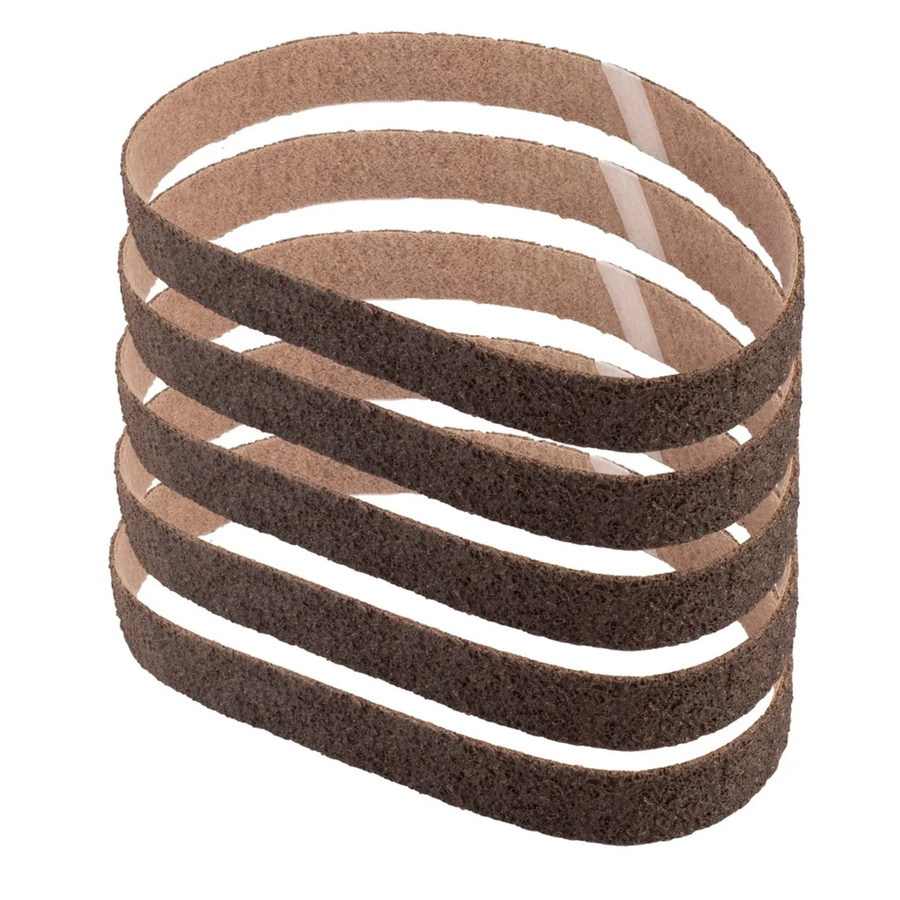 STAHLWERK Schleifvlies 5er Set für Bandschleifer, grobe Körnung, Farbe Braun, B: 40 mm, L: 760 mm - Bild 2