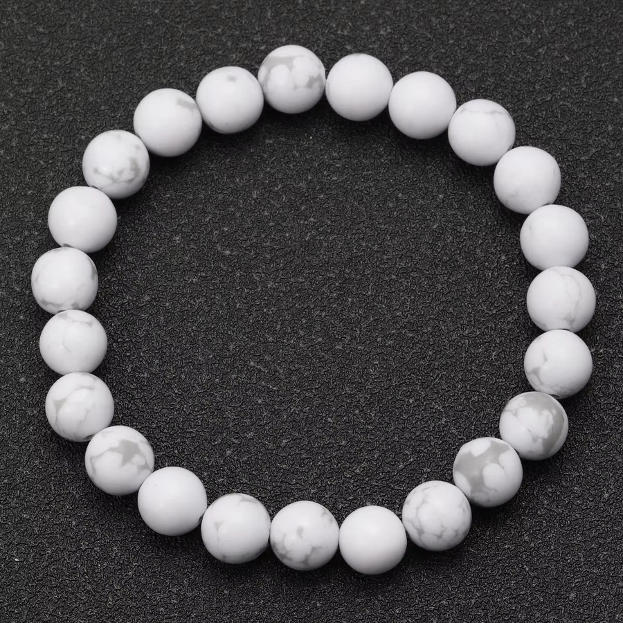 SANSWL Armband, weiße Howlith Türkis Perlen, Damen - Bild 2