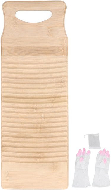 CosyHome Bambus-Waschbrett in Holzfarbe Braun und Beige, robust und verschleißfest, Länge: 50 cm - Bild 1