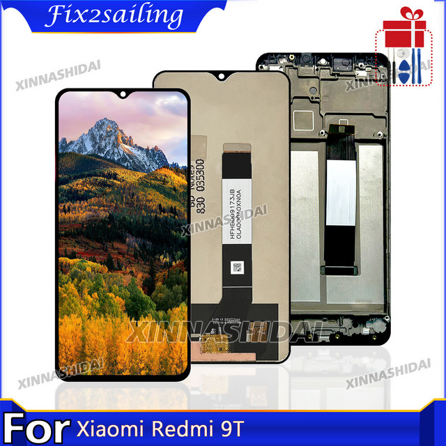 Xiaomi Redmi 9T LCD Display mit Touchscreen Digitizer und Rahmen in Schwarz - Bild 1