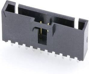 Molex Steckverbinder mit 10 Polen, Farbe Schwarz und Goldkontakten, Rastermaß: 2.54 mm - Bild 1