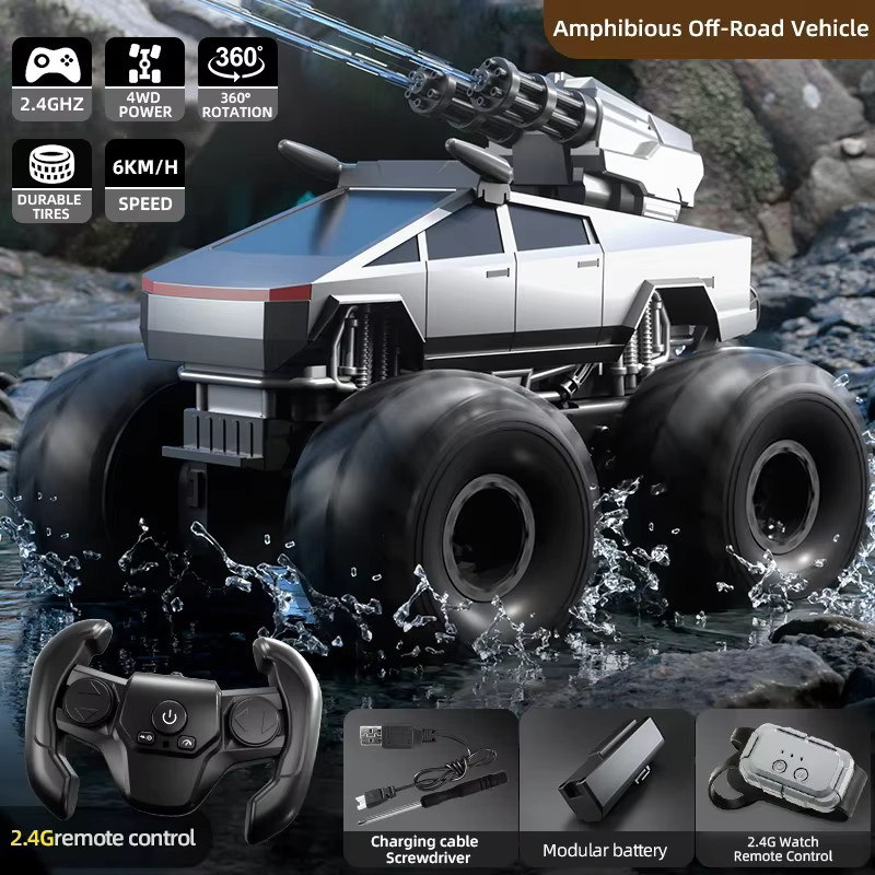 JJRC Q213 RC Off-Road Stunt Auto, Amphibienfahrzeug, Pick-up Truck, ferngesteuert - Bild 1
