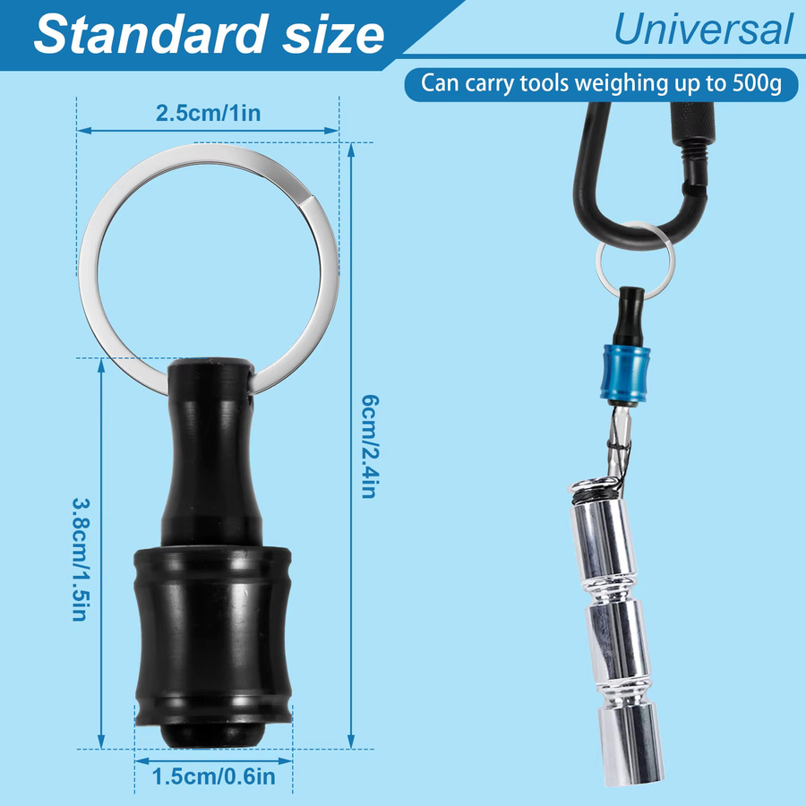 Hands DIY 12er Set Schraubendreher Bit Halter aus Aluminiumlegierung mit 1/4 Zoll Hex Schaft für Schnellwechsel-Bohrer - Bild 2