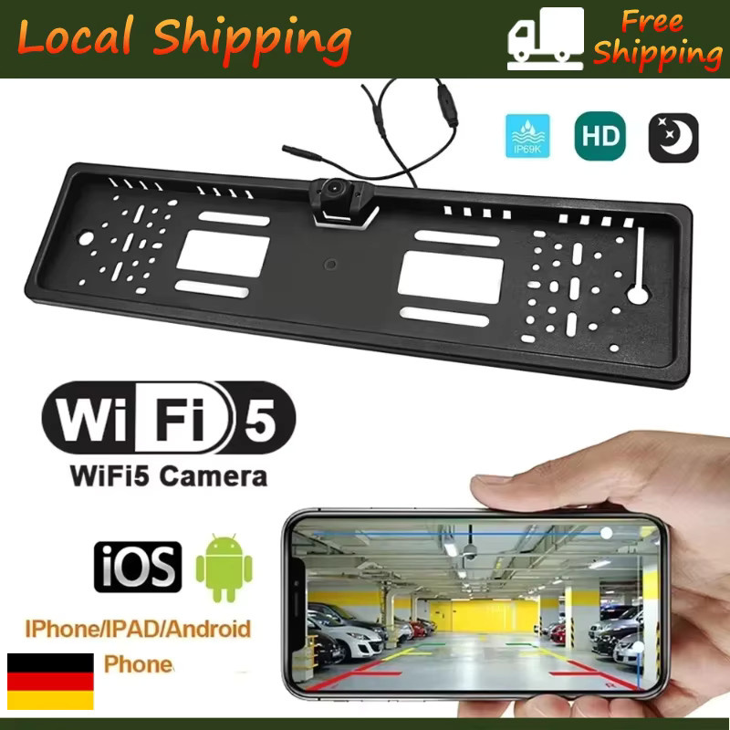 WIFI-Auto-Rückfahrkamera in Schwarz mit HD-Nachtsicht und wasserdichtem europäischem Hängetyp für iOS und Android - Bild 5