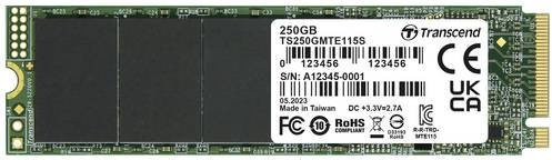 Transcend 115S 250GB Interne M.2 PCIe NVMe SSD 2280 Schwarz TS250GMTE115S - Bild 1
