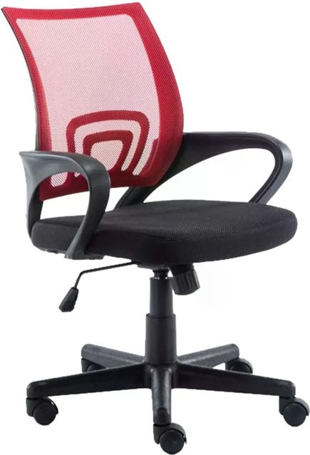 DELUKE ZEOS Ergonomischer Bürostuhl mit Netzbespannung und Armlehnen in Rot - Bild 1