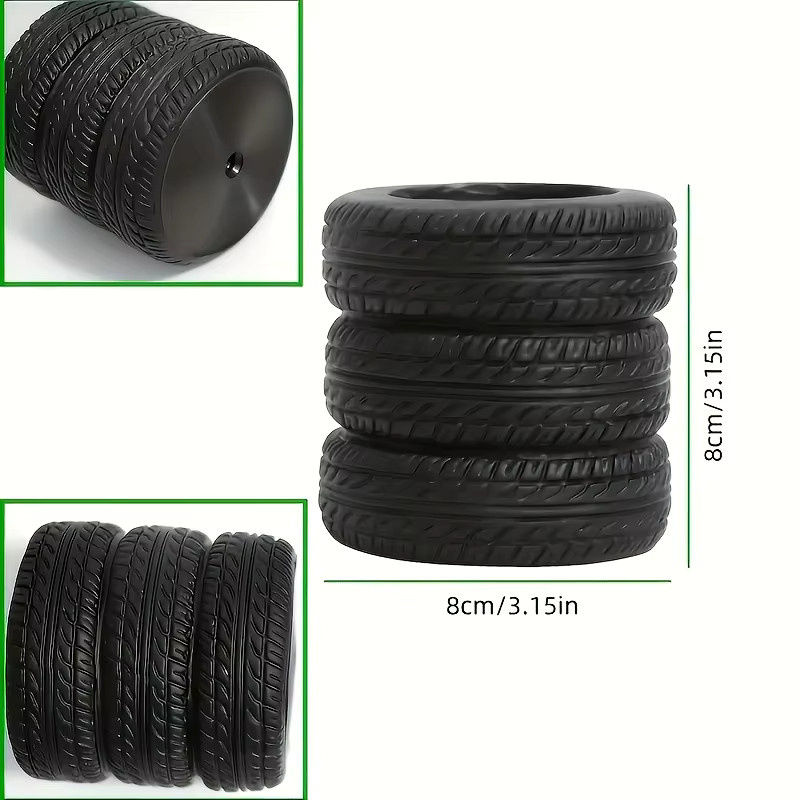 Stifthalter in Reifenform als Schreibtisch-Organizer aus Kunststoff, Schwarz - Bild 3