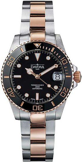 Davosa Armbanduhr Ternos Medium Automatic, Automatik, Edelstahl, Schwarz, 36,5 mm - Bild 1