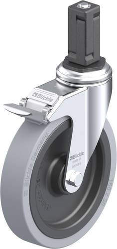 Blickle Lenkrolle LKRA-VPA 150K-11-FI-EV14 mit Feststeller, Rad-Durchmesser: 15 cm, Tragfähigkeit: 110 kg, grau/schwarz, verzinkt - Bild 1