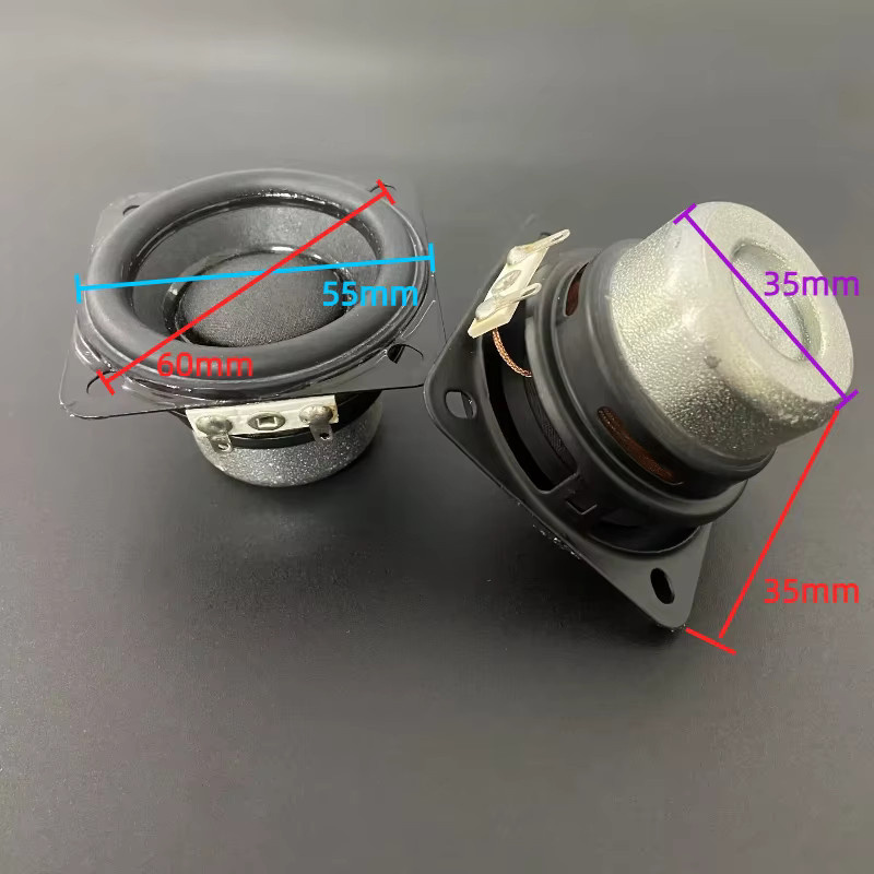 GHXAMP Neodym-Vollbereichs-Basslautsprecher für JBL, 2,25 Zoll (55 mm) Papierbecken, 25 mm Schwingspule, 4 Ohm, Schwarz, 2 Stück - Bild 5