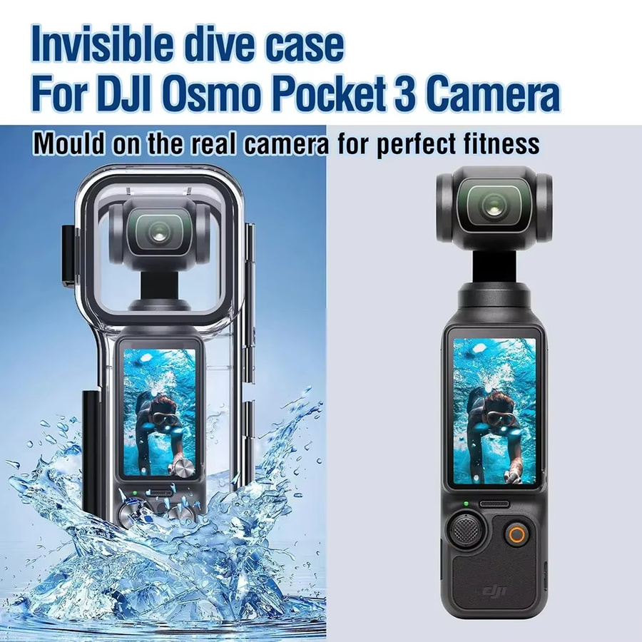 Wasserdichtes Tauchgehäuse für DJI Osmo Pocket 3 und Pocket 4, transparentes Unterwasser-Schutzgehäuse für 45m Tiefe - Bild 2