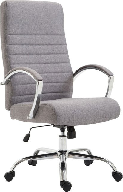 CLP Bürostuhl Valais ergonomischer Drehstuhl mit Stoffbezug in Grau, höhenverstellbar, bis 136 kg belastbar - Bild 1