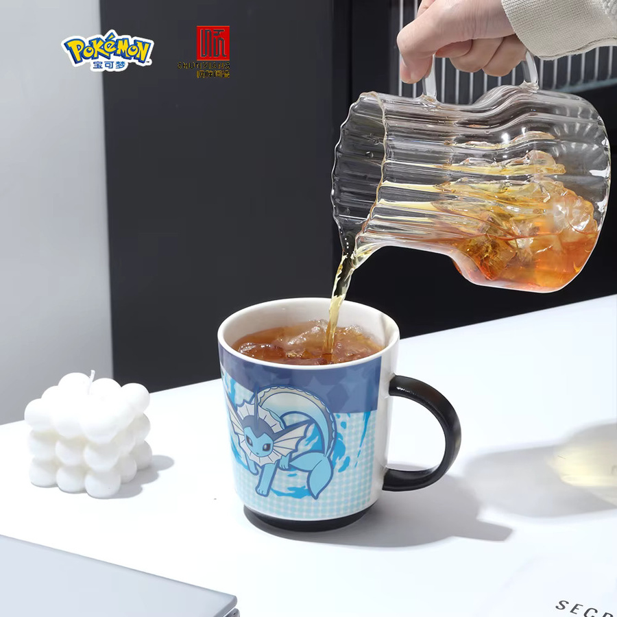 SHUNXIANG Pokémon Evoli Farbwechselnde Keramiktasse für Kinder, Mehrfarbig - Bild 3