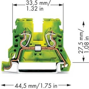 WAGO Schutzleiterklemme 0,08-2,5/4mmq grün/gelb 870-907 - Bild 1