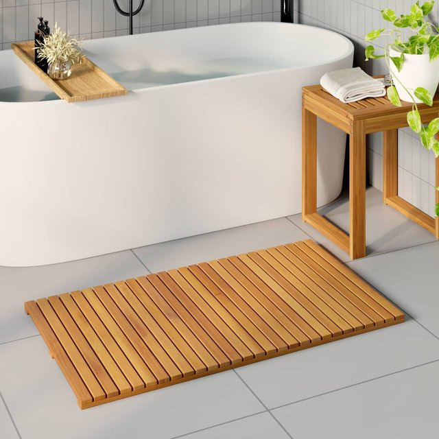 Badezimmermatte VD Home Furnishing aus Holz in Braun, B/T: 100 x 55 cm - Bild 1