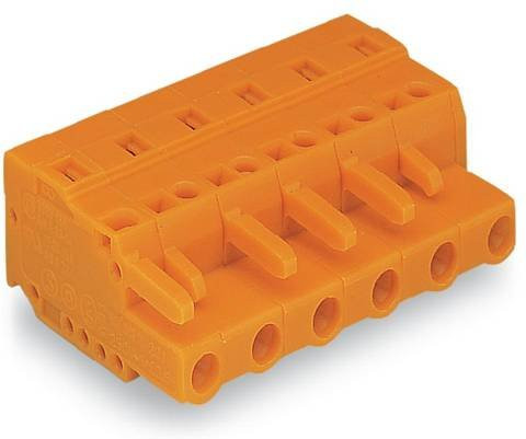 WAGO Buchsengehäuse-Kabel 231-708/026-000 mit 8 Polen, Farbe Orange, 25 Stück, Rastermaß: 7,62 mm - Bild 1