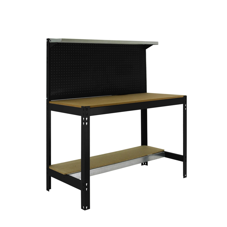 PROREGAL Werkbank Buffalo mit Werkzeugwand und Ablage, Anthrazit, H x B x T: 84 x 150 x 61 cm, Traglast 600 kg - Bild 2