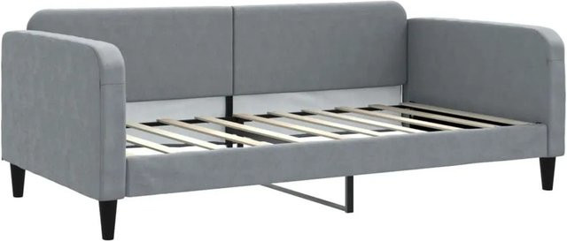 vidaXL Tagesbett Hellgrau mit Schlaffunktion und Armlehnen, B/T/H: 190 x 100 x 75 cm - Bild 1