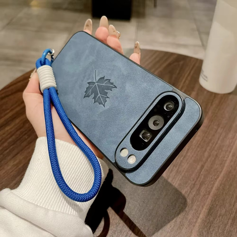 Retro Business Schutzhülle aus PU-Leder mit Hirschmuster für Google Pixel 10 9 8 7 Pro XL A in Braun mit Tragearmband - Bild 1