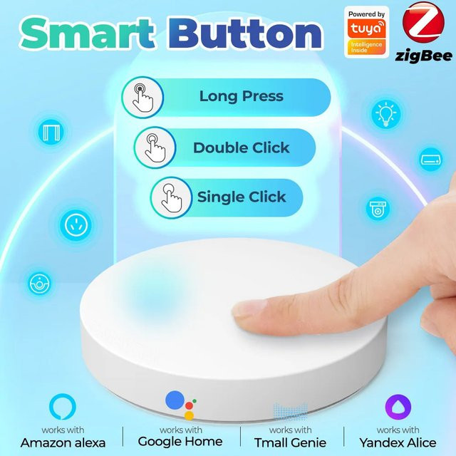 Tuya ZigBee Smart Scene Switch White – Intelligenter Push Button für Smart Life und Z2M zur Automatisierung - Bild 1