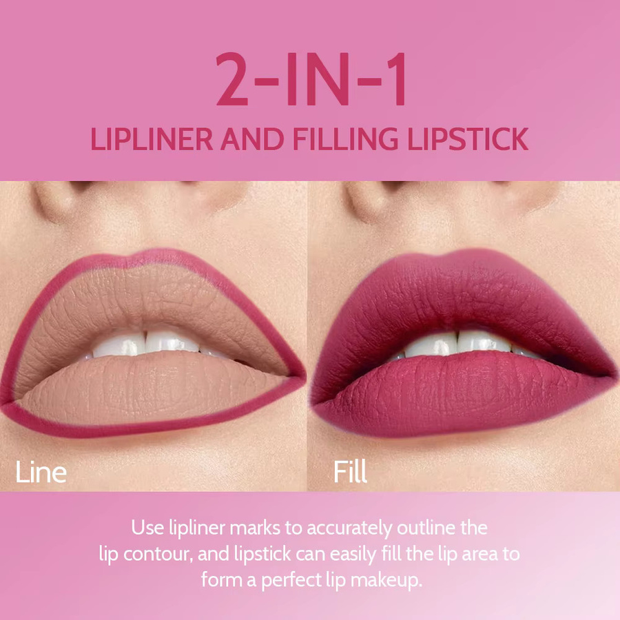 Rave Lady 2 in 1 Matter Lippenstift und Lipliner, Damen - Bild 3