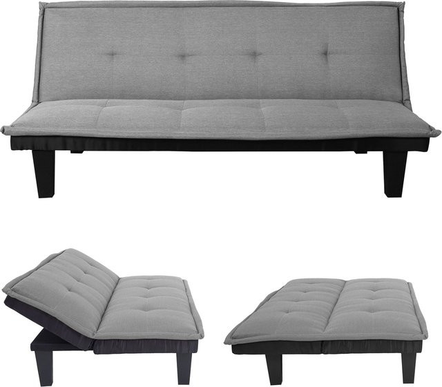 MCW 3er-Sofa C87 Schlafsofa in Hellgrau mit Schlaffunktion, Breite: 170 cm, Tiefe: 100 cm - Bild 1