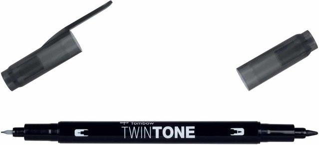Tombow TwinTone Fasermaler in Schwarz mit feiner Spitze - Bild 1
