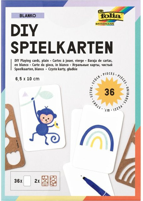 folia Spielkarten zum Gestalten Weiß - Bild 1