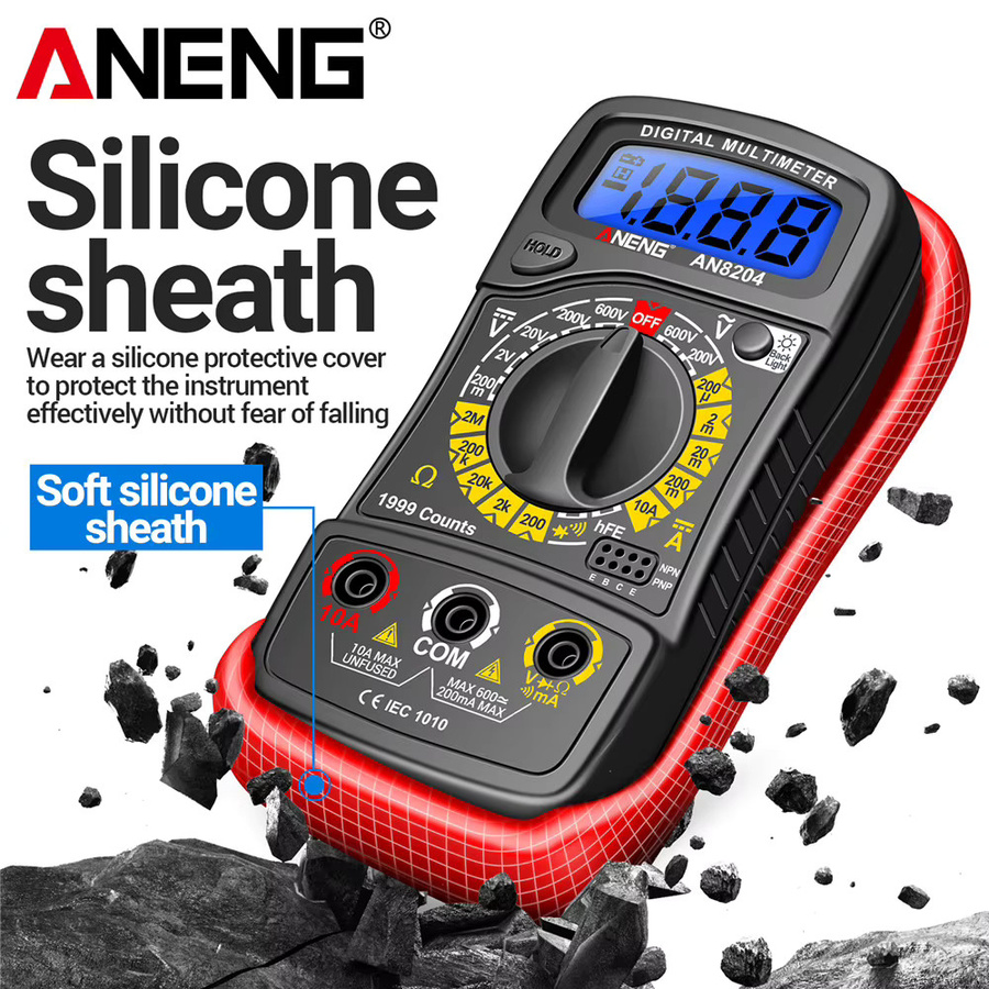 ANENG AN8204 Digitalmultimeter mit 1999 Zählungen für AC/DC Spannung, Strom bis 10 A und Widerstand - Bild 5