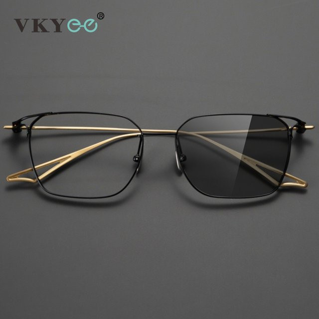 VKYEE Korrektionsbrille Herren, Titan, photochrom, Blaulichtfilter - Bild 1