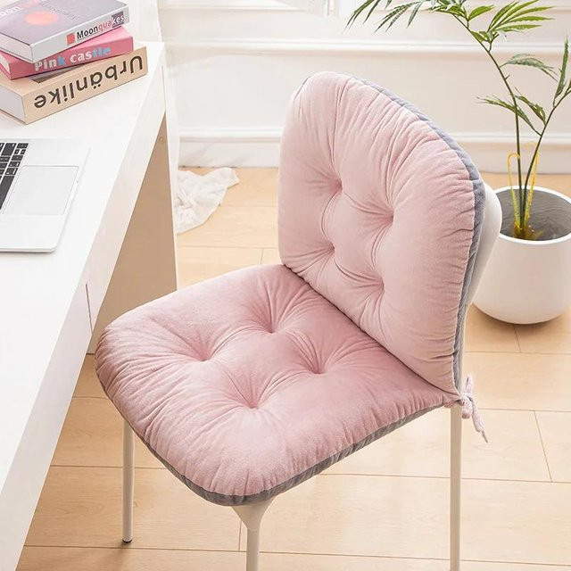 Verdicktes Sitzkissen in Pink mit Naturfaserwolle für Studenten und Bürostühle - Bild 1