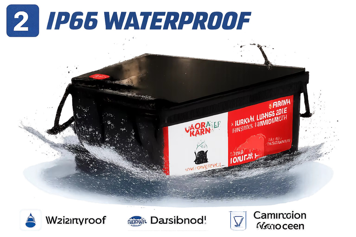 LiFePO4 Deep-Cycle-Batteriezellen 12V 300Ah Qualität A+ für Wohnmobile, Boote und Solaranlagen in Schwarz - Bild 3