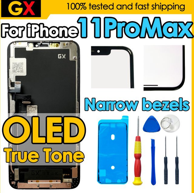 BINYEAE GX OLED Display Ersatz für iPhone 11 Pro Max in Schwarz inklusive Montage Reparatur Kit - Bild 1