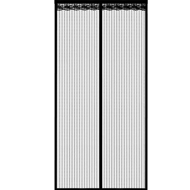Magnetischer Sommer-Netzvorhang von Global Finds mit Streifendesign in Transparent, Mückenschutz ohne Bohren, B: 85 cm, H: 210 cm - Bild 2