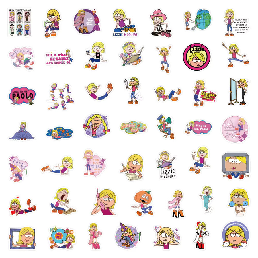 Disney Lizzie Mcguire Cartoon Aufkleber, 10/30/50 Stück - Bild 2