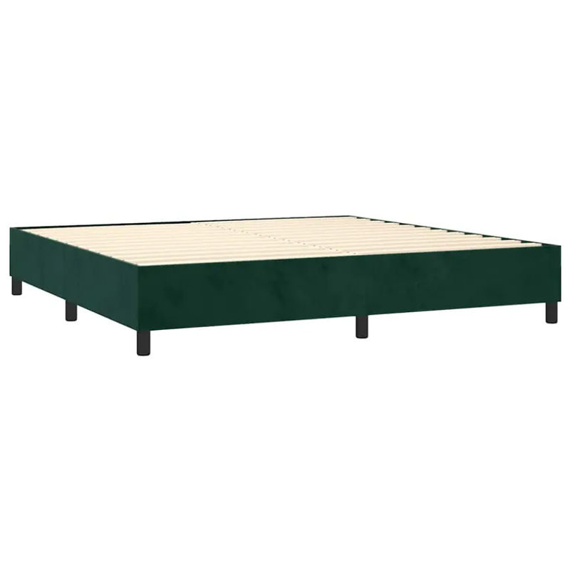 Vidaxl Kontinentalbett mit Matratze und LED in Grün aus Samt, B/T: 200 x 200 cm - Bild 4