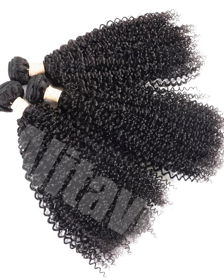 UVEOUS Kinky Curly Haarbündel, Weave Tissage, Echthaar, Indisch - Bild 2