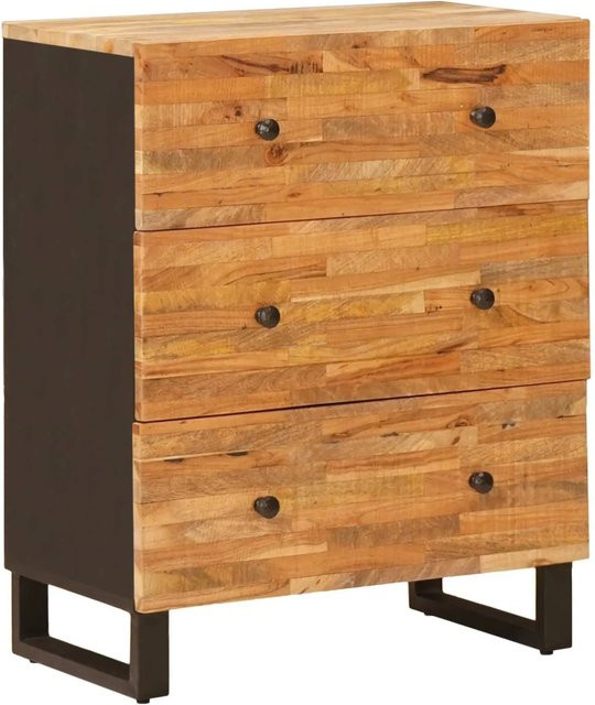 vidaXL Aufbewahrungs-Sideboard aus Massivholz Mango in Braun, B/T/H: 60 x 33 x 75 cm - Bild 1