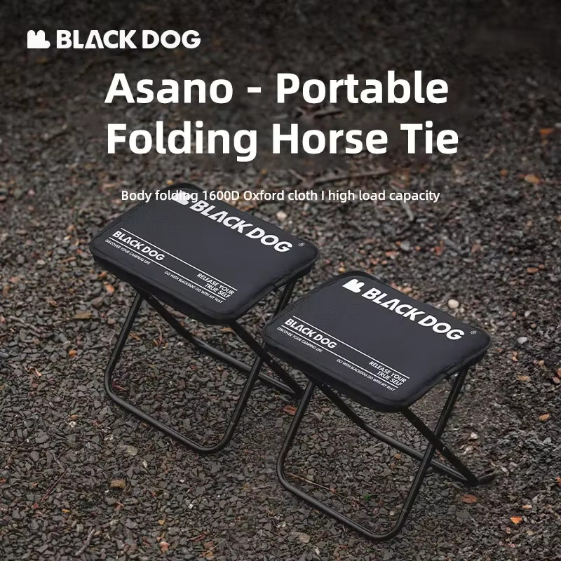 BLACKDOG Klappstuhl für Outdoor und Camping in Schwarz mit Tragetasche - Bild 2