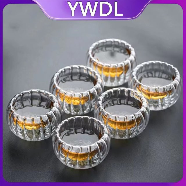 YWDL Doppelwandiges Glas-Teetassen-Set aus transparentem Glas, isolierte Espresso- und Kaffeetassen, 50 ml - Bild 1